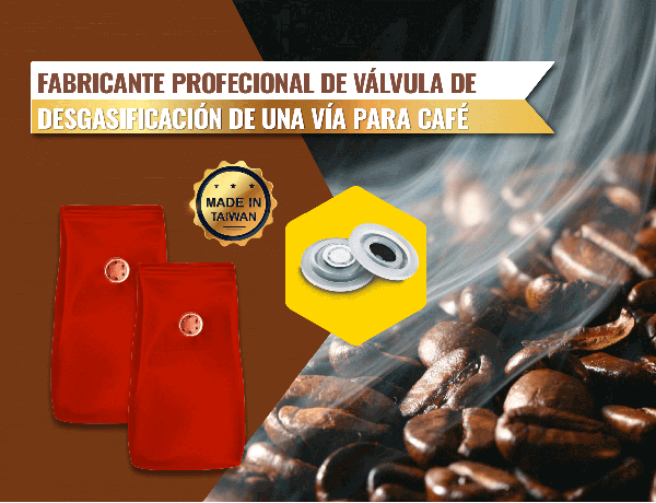 Válvula de desgasificación de una vía para bolsa de café